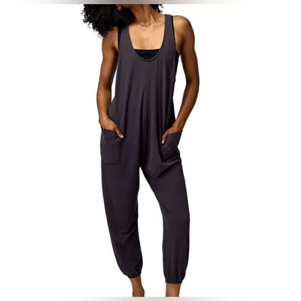 NWT Spiritual Gangster Black Leah Jumpsuit Yoga Workout Women Size Small